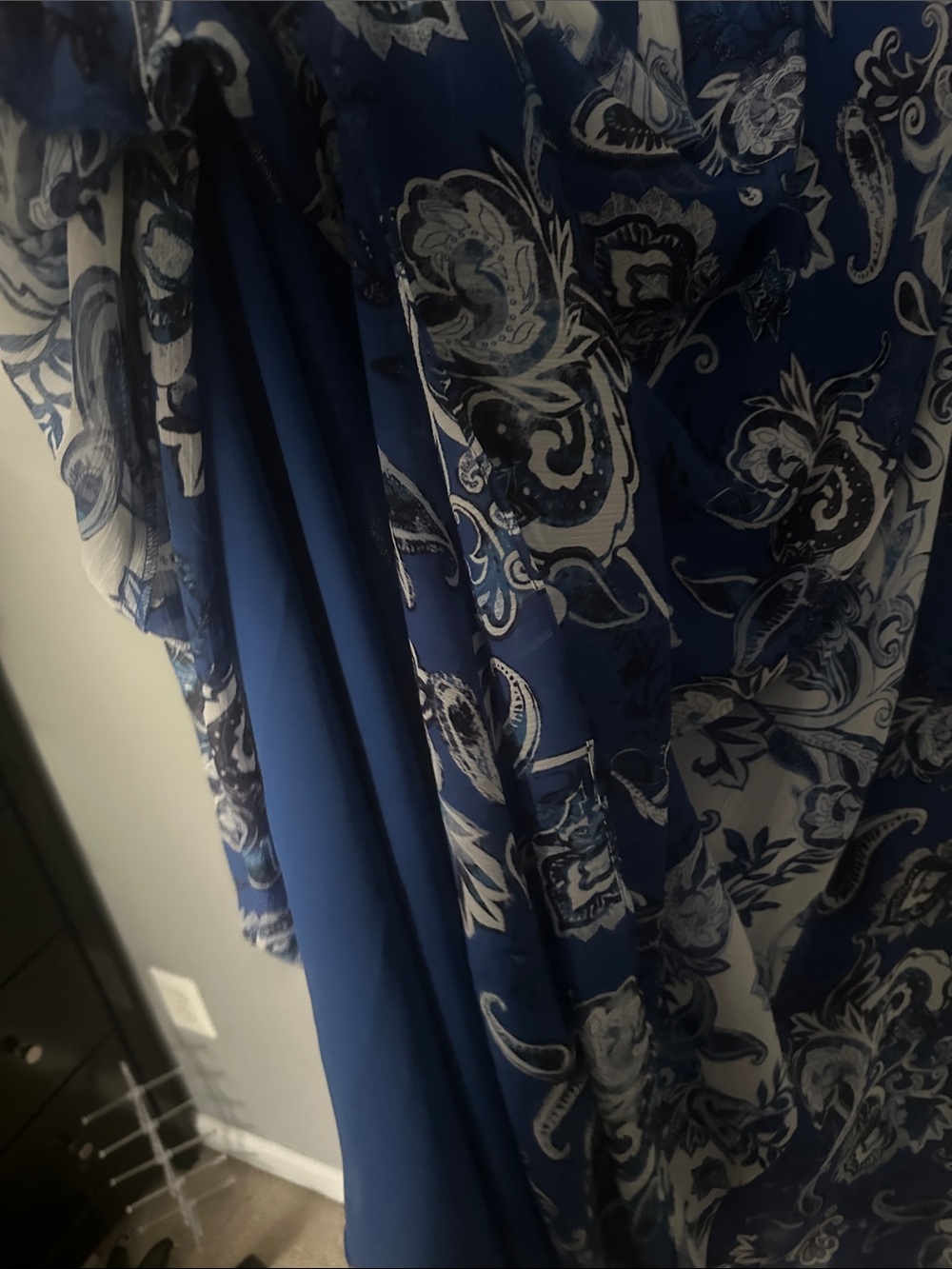 NWT WHBM Blue Floral Maxi Dress - Picture 5 of 10